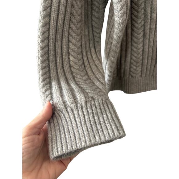 Sundance Gray 1/4 Zip Canle Knit Pullover Sweater Size PXL Cozy - Picture 5 of 9